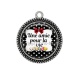 Pendentif Cabochon Argent - une amie pour la vie