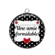 Pendentif Cabochon Argent - une amie formidable