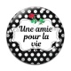 Cabochon Verre - une amie pour la vie