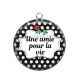 Pendentif Cabochon Argent - une amie pour la vie