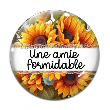 Cabochon Verre - une amie formidable