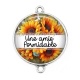 Connecteur Cabochon Argent - une amie formidable