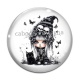 Cabochon Verre - petite fille gotique