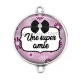 Connecteur Cabochon Argent - une super amie