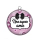 Pendentif Cabochon Argent - une super amie