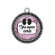 Pendentif Cabochon Argent - une super amie