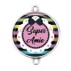 Connecteur Cabochon Argent - super amie
