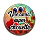 Cabochon Résine - une amie super chouette