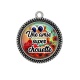 Pendentif Cabochon Argent - une amie super chouette