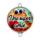 Connecteur Cabochon Argent - une super amie