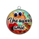 Pendentif Cabochon Argent - une super amie