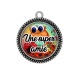 Pendentif Cabochon Argent - une super amie