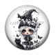 Cabochon Résine - petite fille gotique