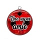 Pendentif Cabochon Argent - une super amie