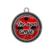 Pendentif Cabochon Argent - une super amie