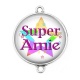 Connecteur Cabochon Argent - super amie