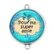 Connecteur Cabochon Argent - pour ma super amie
