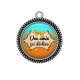 Pendentif Cabochon Argent - une amie qui déchire