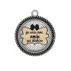 Pendentif Cabochon Argent - je suis une amie qui déchire