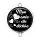 Connecteur Cabochon Argent - mon amie elle déchire