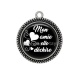Pendentif Cabochon Argent - mon amie elle déchire