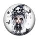 Cabochon Résine - petite fille gotique