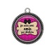 Pendentif Cabochon Argent - je suis une amie qui déchire