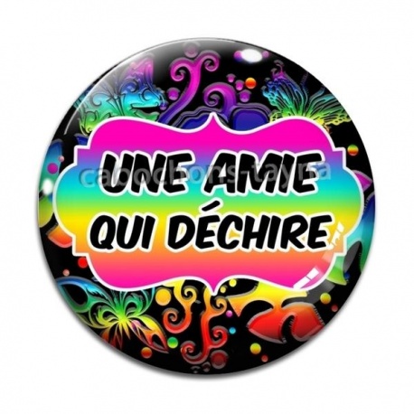 Cabochon Verre - une amie qui déchire