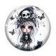 Cabochon Verre - petite fille gotique