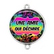 Connecteur Cabochon Argent - une amie qui déchire