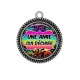 Pendentif Cabochon Argent - une amie qui déchire
