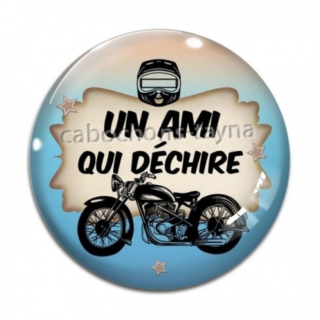 Cabochon Verre - un ami qui déchire