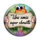 Cabochon Résine - une amie super chouette