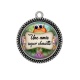 Pendentif Cabochon Argent - une amie super chouette
