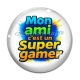 Cabochon Verre - mon ami c'est un super gamer