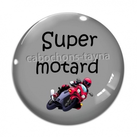Cabochon Verre - super motard