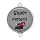 Connecteur Cabochon Argent - super motard