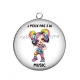 Pendentif Cabochon Argent - j'peux pas j'ai music