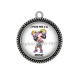 Pendentif Cabochon Argent - j'peux pas j'ai music