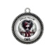 Pendentif Cabochon Argent -  j'peux pas j'ai café