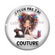 Cabochon Verre - j'peux pas j'ai couture