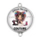 Connecteur Cabochon Argent - j'peux pas j'ai couture