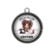 Pendentif Cabochon Argent - j'peux pas j'ai couture