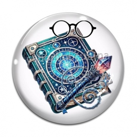 Cabochon Verre - livre féerique