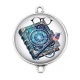 Connecteur Cabochon Argent - livre féerique