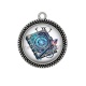 Pendentif Cabochon Argent - livre féerique