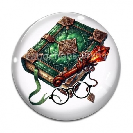 Cabochon Verre - livre féerique