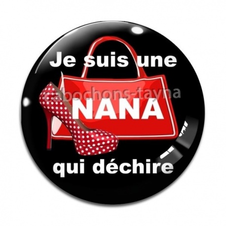 Cabochon Verre - je suis une nana qui déchire