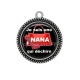 Pendentif Cabochon Argent - je suis une nana qui déchire