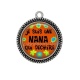 Pendentif Cabochon Argent - je suis une nana qui déchire
